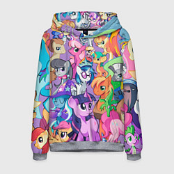 Толстовка-худи мужская My Little Pony, цвет: 3D-меланж