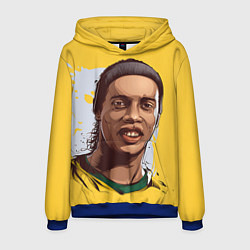 Толстовка-худи мужская Ronaldinho Art, цвет: 3D-синий