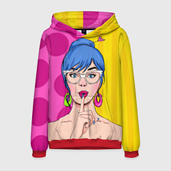 Толстовка-худи мужская POP ART, цвет: 3D-красный