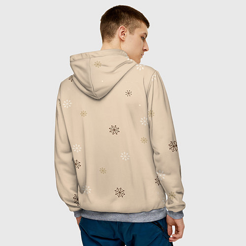 Мужская толстовка Сова в наушниках / 3D-Меланж – фото 4