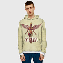 Толстовка-худи мужская Nirvana Angel, цвет: 3D-белый — фото 2