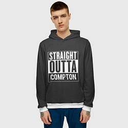 Толстовка-худи мужская Straight Outta Compton, цвет: 3D-белый — фото 2