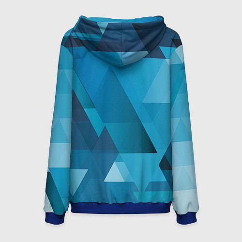Мужская толстовка Горы и сноубордист / 3D-Синий – фото 2