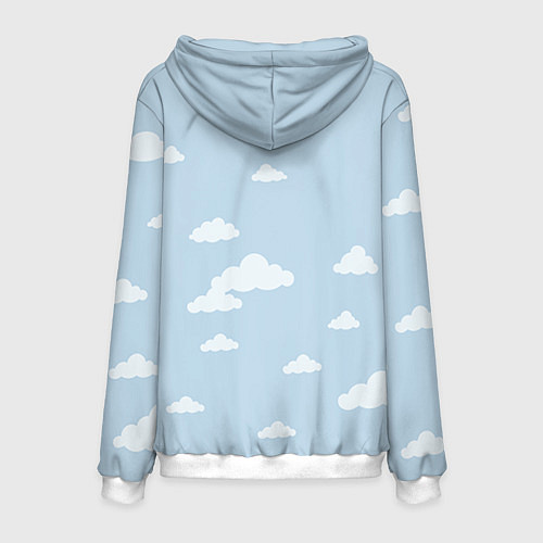 Мужская толстовка Влюбленные на шаре / 3D-Белый – фото 2