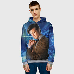 Толстовка-худи мужская 11th Doctor Who, цвет: 3D-меланж — фото 2