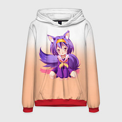 Толстовка-худи мужская No Game No Life, цвет: 3D-красный