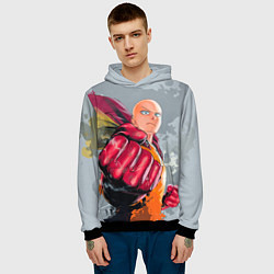 Толстовка-худи мужская One Punch Man Fist, цвет: 3D-черный — фото 2