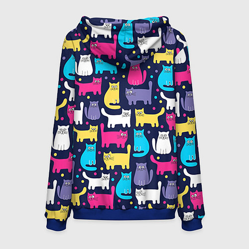 Мужская толстовка Котятки / 3D-Синий – фото 2