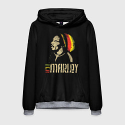Толстовка-худи мужская Bob Marley, цвет: 3D-меланж