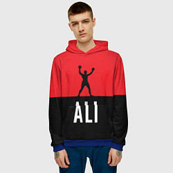 Толстовка-худи мужская Ali Boxing, цвет: 3D-синий — фото 2