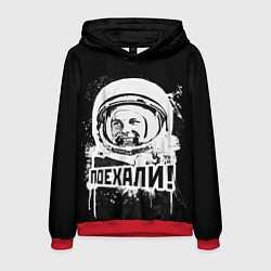 Толстовка-худи мужская Поехали!, цвет: 3D-красный