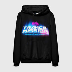 Толстовка-худи мужская Trancemission: Trance we love, цвет: 3D-черный