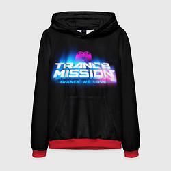 Толстовка-худи мужская Trancemission: Trance we love, цвет: 3D-красный