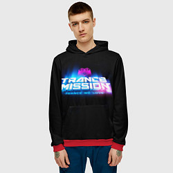 Толстовка-худи мужская Trancemission: Trance we love, цвет: 3D-красный — фото 2
