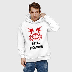 Толстовка оверсайз мужская Dark Elf Mage - Spell Howler, цвет: белый — фото 2