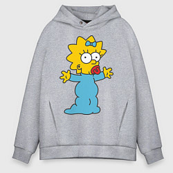 Толстовка оверсайз мужская Maggie Simpson, цвет: меланж