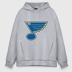 Толстовка оверсайз мужская St Louis Blues, цвет: меланж