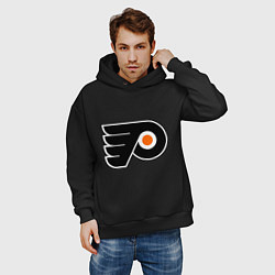 Толстовка оверсайз мужская Philadelphia Flyers, цвет: черный — фото 2