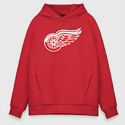 Толстовка оверсайз мужская Detroit Red Wings, цвет: красный