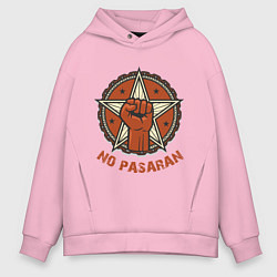 Толстовка оверсайз мужская No Pasaran, цвет: светло-розовый