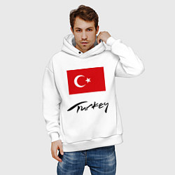 Толстовка оверсайз мужская Turkey, цвет: белый — фото 2