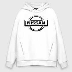 Толстовка оверсайз мужская Nissan club, цвет: белый