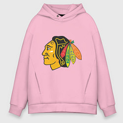 Толстовка оверсайз мужская Chicago Blackhawks: Kane, цвет: светло-розовый