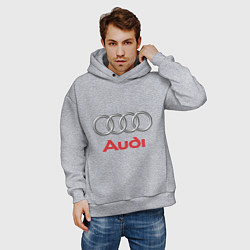 Толстовка оверсайз мужская Audi, цвет: меланж — фото 2