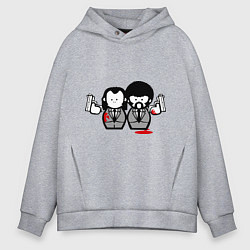 Толстовка оверсайз мужская Криминальное Чтиво, цвет: меланж