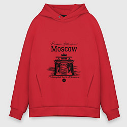 Толстовка оверсайз мужская Triumphal Arch of Moscow, цвет: красный