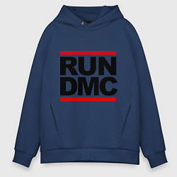 Толстовка оверсайз мужская Run DMC, цвет: тёмно-синий