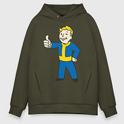 Толстовка оверсайз мужская Fallout Boy, цвет: хаки