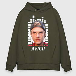 Толстовка оверсайз мужская EQ: Avicii, цвет: хаки