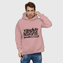 Толстовка оверсайз мужская Naughty by nature, цвет: пыльно-розовый — фото 2