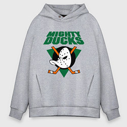Толстовка оверсайз мужская Anaheim Mighty Ducks, цвет: меланж