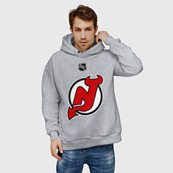 Толстовка оверсайз мужская New Jersey Devils: Kovalchuk 17, цвет: меланж — фото 2