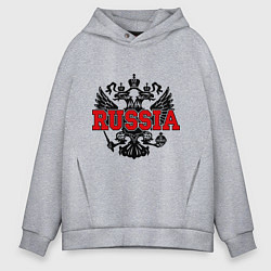 Толстовка оверсайз мужская Russia Coat, цвет: меланж