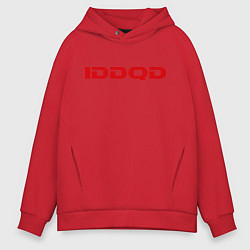 Толстовка оверсайз мужская IDDQD Doom, цвет: красный