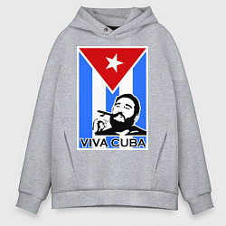 Мужское худи оверсайз Fidel: Viva, Cuba!
