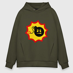 Толстовка оверсайз мужская Крутой Сэм, цвет: хаки