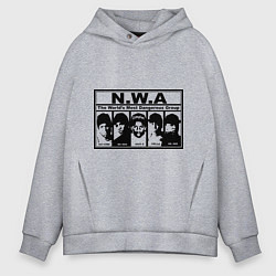 Толстовка оверсайз мужская NWA, цвет: меланж