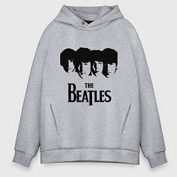 Толстовка оверсайз мужская The Beatles: Faces, цвет: меланж