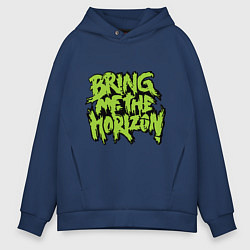 Толстовка оверсайз мужская Bring me the horizon, цвет: тёмно-синий