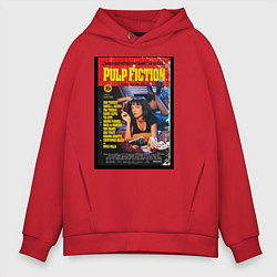 Толстовка оверсайз мужская Pulp Fiction Cover, цвет: красный