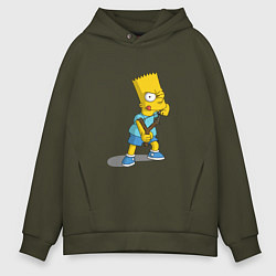 Толстовка оверсайз мужская Bad Bart, цвет: хаки