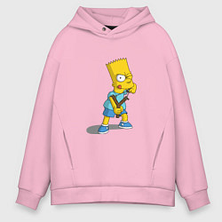 Толстовка оверсайз мужская Bad Bart, цвет: светло-розовый