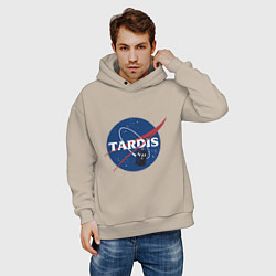 Толстовка оверсайз мужская Tardis NASA, цвет: миндальный — фото 2