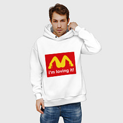 Толстовка оверсайз мужская Im lovin it!, цвет: белый — фото 2