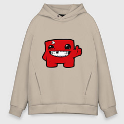 Толстовка оверсайз мужская Super Meat Boy, цвет: миндальный