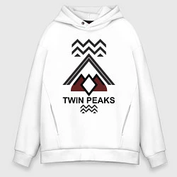 Толстовка оверсайз мужская Twin Peaks House, цвет: белый